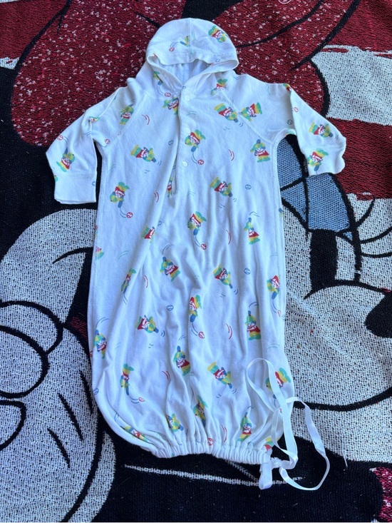Other - VINTAGE BASEBALL BOY GRAPHIC PRINT ONE PIECE SLEEPER SIZE 12 MONTHS